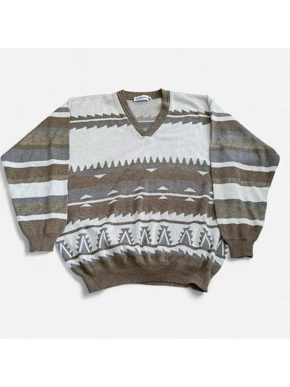 Vintage 80s Geometric Print Sweater